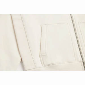 เสื้อฮู้ดผ้าคอตตอนเนื้อนุ่มสำหรับผู้ชายเสื้อสเวตเตอร์ผ้าฟลีซแบบพอดีตัวทรงหลวมมีฮู้ดคอกลมแบบเชือกผูกออกแบบได้ตามต้องการ - Product Image 4