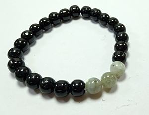 <b>Bracelet</b> Black Agate & Labradorite Beads Stone <b>Bracelet</b> Crystal Gemstone Fashion Jewelry Men and Women Gift Energy Meditation - Product Image 2