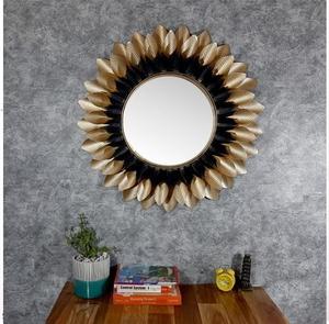 Espejos decorativos montados en la pared de hierro de diseño, dorados, negros, mate, acabados brillantes, para el hogar, Hotel, sala de estar, decoración - Product Image 3