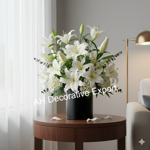 Modern Grey Metal Cylinder Flower <b>Vase</b> <b>Set</b> with Matt Finish Portable Tabletop Design for Home & Event Decor - Product Image 5