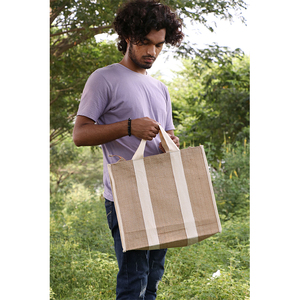 2026 New Heavy Duty Expandable <b>Folding</b> jute <b>Bag</b> Reusable Grocery shopping <b>bag</b> - Product Image 6
