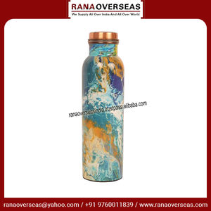 Botella de agua potable de cobre puro esmaltada colorida de alta calidad, Ideal para hidratación, deportes, Yoga y uso diario - Product Image 2