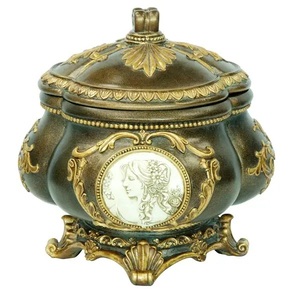 โกศโลหะทองเหลืองโบราณที่เป็นเอกลักษณ์สไตล์ยุโรปใหม่หรูหราอุปกรณ์สำหรับงานศพโกศโลหะใหม่ - Product Image 4