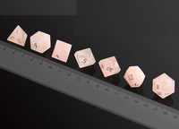 Dés en pierre de haute qualité, quartz rose, cristal naturel, pierres précieuses de guérison reiki, pierres gravées, ensemble de dés personnalisés, pierres de cristal vikings