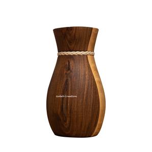 Porte-bougie rond en bois d'acacia fait à la main, écologique, pour Pâques - Product Image 5