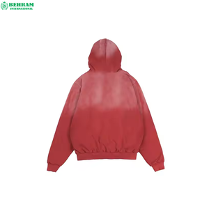 Nouveauté 2026 – Sweat à capuche vintage 100 % coton pour homme, délavé à l'acide, avec fermeture éclair intégrale, style streetwear, effet soleil éclairé, fermeture éclair intégrale sur le visage - Product Image 3