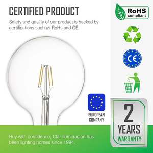 E27 12W G125 LED Filament <b>Bulb</b> Energy Efficient Lighting Solution - Product Image 2