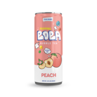 330Ml Poping Boba Aluminium Kan Strak Ontwerp 24 Blikjes Per Doos 100% Pure Mango Lychee Aardbei Perzik Fruit Puree