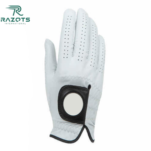 Guantes de golf de dedo completo personalizados de alta calidad % transpirable Cabretta cuero antideslizante impermeable OEM protección UV para deportes - Product Image 6