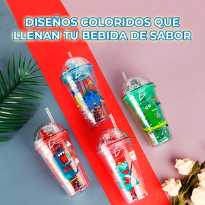 Bottiglia in Plastica Riutilizzabile a Forma di Dinosauro da 600ml per Bambini, con Design Accattivante, Accessorio per Bere Direttamente e Corda per il Ritorno a Scuola - Product Image 5