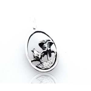 Colgante de loto plateado - Product Image 1