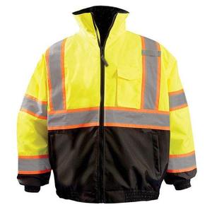 เสื้อฮู้ดสะท้อนแสง Hi Vis สำหรับผู้ชาย โพลีเอสเตอร์ ชุดทำงาน ระดับ 2 ซิปหน้า สีเหลือง แถบสีเงิน สวมใส่สบาย รุ่น 2026 - Product Image 4