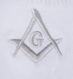 Master Mason 100% Cotton Soft White Breathable Four Seasons <b>Gloves</b> <b>Silver</b> Square Compass for Daily Outdoor Sports Activities - Product Image 5