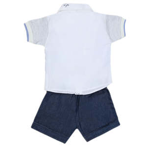 ชุดสูทเด็กแรกเกิด 2 ชิ้น 42007 - สีฟ้า - Product Image 5