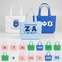 Sac fourre-tout en EVA avec logo personnalisé, sac fourre-tout en caoutchouc extra durable avec trous, imprimé, imperméable, sac de plage en EVA, grande capacité, lavable, pour les voyages