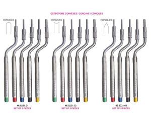 VERITAS-Osteótomo de acero de alta calidad, juego de instrumentos de implantología dental, concavidades convexas, coniques, potencia manual, 5 piezas - Product Image 1