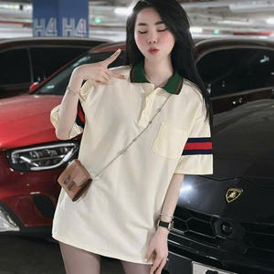 Camiseta chica nueva labubu algodón moda lavable cada uno en bolsa de polietileno hecho en Vietnam fabricante cuello alto Mujer camiseta - Product Image 3