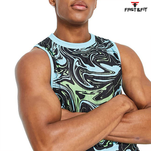 Camiseta sin mangas para hombre de la mejor oferta, ropa de verano hecha a medida, 100% algodón, transpirable y estilo informal - Product Image 3