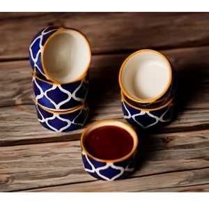 Cuencos de cerámica esmaltados con diseño intrincado Decoración de cocina única y mejora del estilo de servicio de comidas - Product Image 2