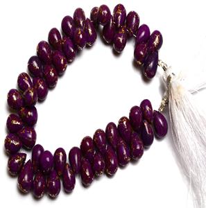 Piedra Preciosa Suelta Calibrada de Amazonita Natural de Alta Calidad, Forma de Lágrima Lisa, para Cuentas de Joyería Púrpura - Product Image 4