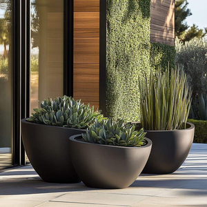 Maceta de fibra de vidrio extra grande de alta calidad para interiores/exteriores, venta al por mayor, decoración de jardín para el hogar con Material de alta calidad - Product Image 3