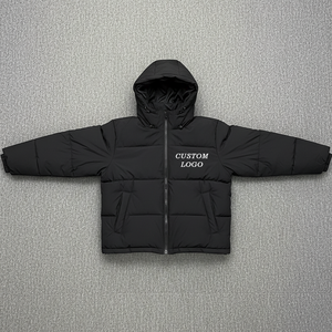 Veste d'hiver personnalisée OEM pour hommes High Street Veste à capuche zippée avec bouton Détail Imperméable Coupe-vent 2026 - Product Image 4