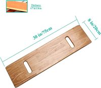 Planche de transfert pour patients en bois de caoutchouc poli, style artisanal, pour fauteuil roulant vers lit, bain et toilettes MINGRUI