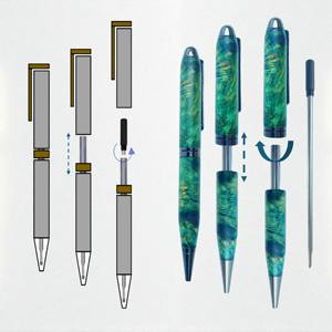 Business School Personalized Resin <b>Pen</b> Promotional Stabilied Wood Ballpoint <b>Pen</b> with Custom Logo Printed - Product Image 3