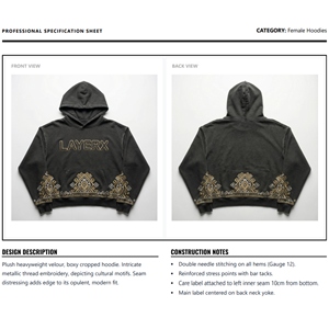 Sudadera con Capucha Gruesa de Invierno para Mujer, 500gsm, Forro Polar de Algodón, Estampado 3D con Pedrería, Gráfico, Insignia, Estilo Urbano - Product Image 6