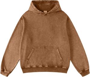 Sweat à capuche délavé à l'acide pour hommes et femmes sweat à capuche en coton vintage surdimensionné unisexe sweats épais en éponge pour hommes 2025 vente en gros - Product Image 1