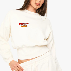Top Tendance Article 100% Coton Sweat À Capuche Femme Logo Brodé Personnalisé Respirant Hip Hop - Product Image 6
