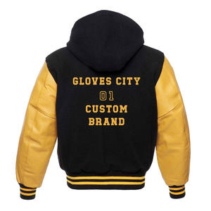 Veste universitaire pour hommes en vente en gros dans le style de moto vêtements d'extérieur formels à la mode avec des gants imperméables grande taille pour la ville - Product Image 6