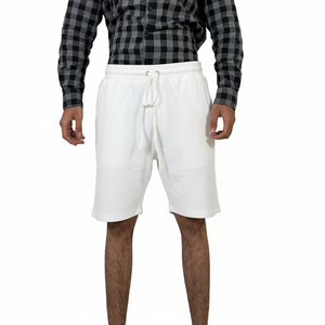 Pantalones Cortos Deportivos de Felpa Francesa Gruesa de Alta Calidad, Lisos, con Cordón, para Hombre, Pantalones Cortos de Forro Polar con Pedrería para Hombre - Product Image 1