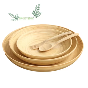 จานไม้ไผ่ปั่น2025เป็นมิตรต่อสิ่งแวดล้อมขายส่งราคาดีจากเวียดนาม - Product Image 1