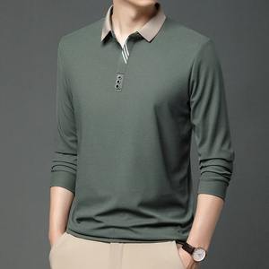 Polo informal de negocios para hombre, camiseta Polo de manga corta de verano con estampado de rayas simples, ropa de calle de moda, ropa grande de algodón - Product Image 2