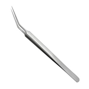 Pince à épiler d'extension de cils en acier inoxydable de qualité supérieure, marque privée personnalisée, précision à pointe pointue pour une application experte des cils - Product Image 2