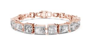 Pulsera de Lujo Chapada en Oro Amarillo Sólido de 18K con Diamante de Corte Esmeralda Radiante Cultivado en Laboratorio con Certificación IGI para Regalo de Compromiso - Product Image 6