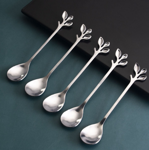 Cuchara de café chapada en plata, cucharas de café para hornear, herramientas de cocina de acero para el hogar, Hotel, restaurante, cubiertos espejados suministrados por la India - Product Image 1