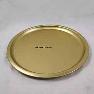 Juego de 3 cestas de almacenamiento decorativas para el hogar, cestas de metal con forma redonda y chapado en oro - Product Image 2