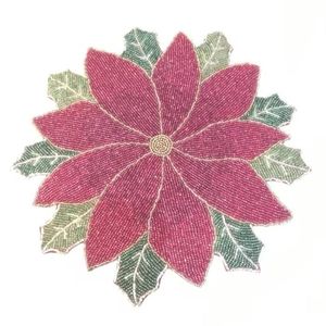 ที่รองจานลูกปัดลายดอกไม้ปักสีเหลืองที่สวยงามไม่เหมือนใคร - Product Image 4