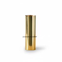 Vase cylindrique moderne en acier inoxydable finition or |   Vase à fleurs écologique pour table de mariage, décoration pour la maison et l'hôtel