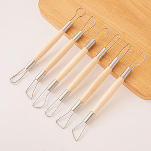 Bview Lot de 6 outils de <span class=keywords><strong>sculpture</strong></span> en argile pour la fabrication de poteries avec perforateur rond en polymère pour artistes débutants - Product Image 6
