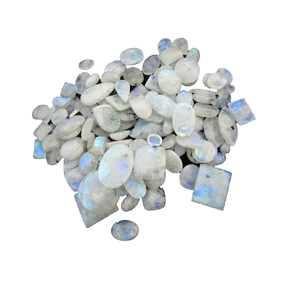 Pierre naturelle Pierre de lune arc-en-ciel cristal Mix Shape Loose Gemstone Cabochon pierre précieuse cristal de guérison Toutes les formes Cabochon - Product Image 1