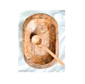 Bol décoratif en bois massif artisanal sur mesure en vrac, bol en bois massif durable pour la décoration du salon, bol en bois - Product Image 1