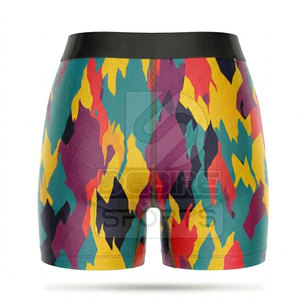 Shorts de compression en toile haute performance pour hommes, écologiques, séchage rapide, couleur unie, extensibles et respirants - Product Image 3