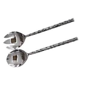 <b>Wood</b> Handle Stainless Steel Eco-Friendly American Style <b>Salad</b> <b>Server</b> Set with Custom Logo for Home & Hotel Use - Product Image 4