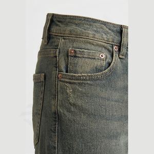 Auténticos Jeans de Mezclilla Transpirables para Hombre con Etiquetas Personalizadas y Patrones de Lavado Únicos para Todas las Temporadas, Venta al por Mayor - Product Image 5