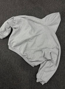 Veste à double fermeture éclair personnalisée, épaules tombantes, motif à carreaux, coupe ample, sweat à capuche double face pour homme, manches longues, coupe ample - Product Image 4