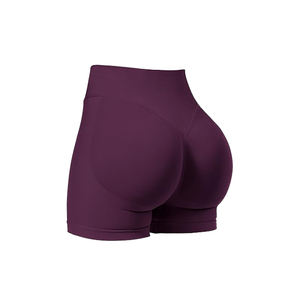 2025 Short de sport personnalisé à la mode Sports Fitness Workout Yoga Couleur unie et sublimé Plus Size en Spandex/Nylon - Product Image 1