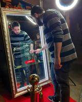 Miroir portable intelligent pour selfies, miroir tactile, photomaton, miroir magique abordable